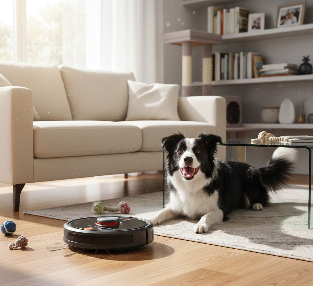 Opinión robot aspirador Conga mascotas en casa real